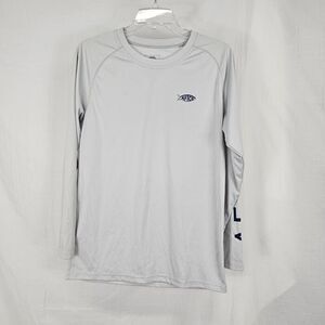 Aftco American Fishing Tackle Co Long Sleeve Light Blue Rash Guard Boys XL Shirt